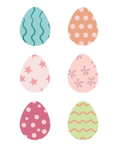 Set of six colorful easter eggs. Vector illustration Coloring Easter Eggs, Easter Colors, Easter Eggs, Vector Free, Vector Illustration, Royalty Free, Easter, Clip Art, Color