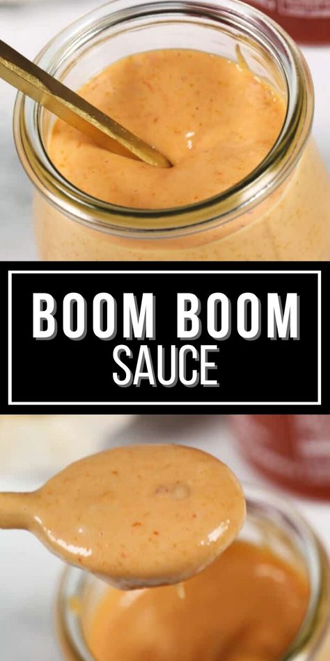 Boom Boom Sauce Recipe, Boom Sauce Recipe, Boom Sauce, Boom Boom Sauce, Spicy Sauce Recipe, Hamburger Sauce, Burger Sauces Recipe, Sushi Sauce, Spicy Burger