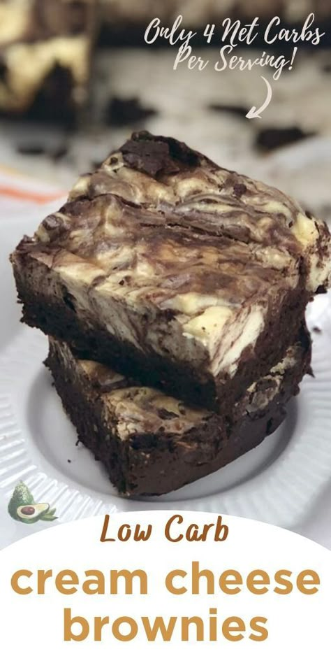 Keto Cream Cheese, Cheese Brownies, Cream Cheese Brownies, Low Carb Brownies, Keto Cream, Keto Cake, Keto Brownies, Keto Dessert Easy, Low Carb Sweets