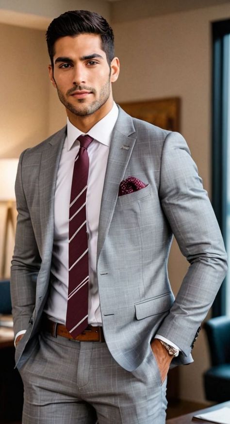 Men Gray Suit Outfit, Gray Suit Combinations, Grey Suit Combinations, Mens Lifestyle Fashion, Groom Shots, Formal Suits Men, Grey Suit Men, Dark Gray Suit, Stylish Mens Suits