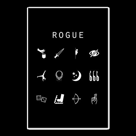 Rogue Dungeons And Dragons, D&d Rogue Aesthetic, Playing Dnd Aesthetic, Dnd Rogue Aesthetic, Rogue Aesthetic, Tiefling Rogue, Elf Rogue, Arcane Trickster, Black Poster