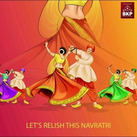 Happy Navratri Gif, Durga Pooja Creative Ads, Happy Navratri Video, Navratri Illustration, Navratri Creative Ads, Navratri Post, Navratri Wishes Images, Navratri Pooja, Navratri Celebration