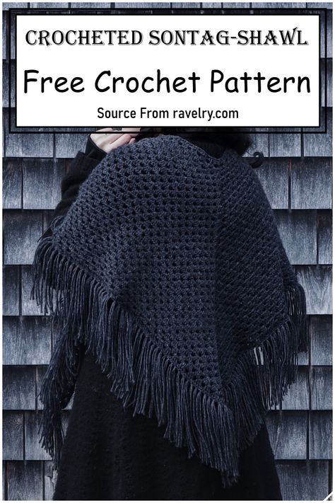 45 Easy Free Crochet Shawl Patterns Crochet Black Shawl, Bat Wing Shawl Knitting Pattern, Crochet Stitches For Shawls, Crochet Bat Shawl Pattern, Crochet Dragon Scale Shawl, Black Crochet Shawls, Witchy Shawl Crochet, Crochet Moth Wings Shawl, How To Crochet Poncho