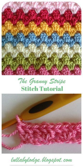 Learn how to crochet the quintessential stitch for blankets, the granny stripe. Step… | Granny stripe crochet, Granny square crochet patterns free, Crochet tutorial Crochet Granny Stripe Blanket, Uncinetto Zig Zag, Granny Stripe Crochet, Granny Stripe Blanket, Tutorial Knitting, Granny Stripe, Stripe Blanket, Gorgeous Crochet, Granny Square Crochet Patterns Free