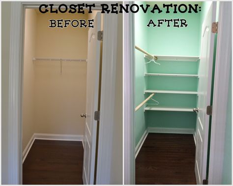 LaForce Be With You - Nursery Closet Redo Deep Narrow Closet, Narrow Coat Closet, Narrow Closet Ideas, Deep Closet Organization, Deep Narrow Closet Ideas, Small Deep Closet, Long Narrow Closet, Narrow Closet Organization, Narrow Closet Design