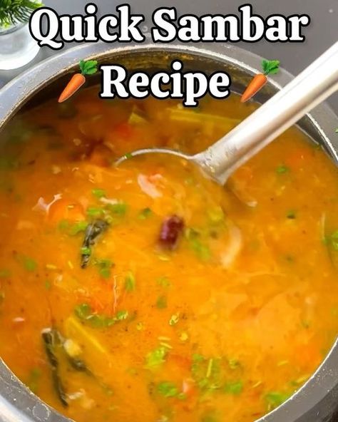 How To Make Sambar, Sambar Recipe Indian, Quick Sambar Recipe, Indian Sambar Recipe, Easy Sambar Recipe, Sambhar Recipe, Sambar Recipe, Hebbar's Kitchen, South Indian Food