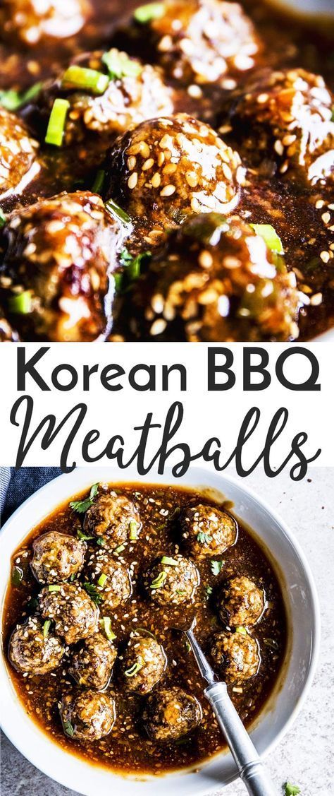 Korean Meatballs Recipes, Korean Bbq Meatballs, Appetizers Fancy, Korean Bbq Sauce, Bbq Meatballs, Crock Pot Meatballs, Beef Meatballs, Homemade Meatballs, Korean Bbq