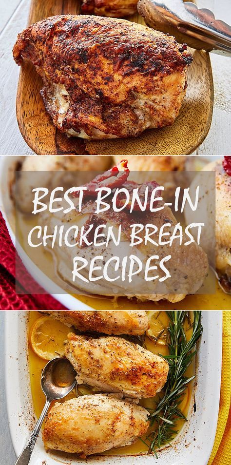 A collection of tested, best bone-in chicken breast recipes. Includes all-time favorites like the Baked Bone-In Chicken Breast with Goat Cheese, Ina Garten's Lemon Chicken Breast, Crispy Skin Chicken Breast and many more. If you like chicken breasts, you will love these recipes. Start making them today! Baked Split Chicken Breast, Crispy Skin Chicken, Lemon Chicken Breast, Split Breast Chicken Recipes, Baked Bone In Chicken, Bone In Chicken Breast, Craving Tasty, Bone In Chicken Recipes, Split Chicken Breast