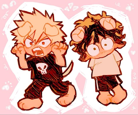 Chibi Bakugo, Bkdk Canon, Bkdk Pfp Matching, Bkdk Matching, Bakudeku Matching, Bakudeku Matching Profile Pictures, Mha Chibi, Cute Bakudeku, Bkdk Matching Pfp