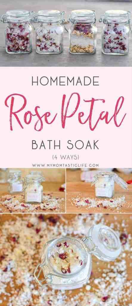 Diy Bath Soak Recipes, Bath Recipes Diy, Rose Petal Bath Salts, Diy Bath Soak, Bath Soak Recipe, Rose Bath Salts, Rose Petal Bath, Bath Salts Recipe, Modern Homestead