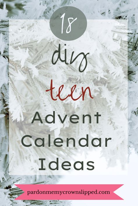 Advent Calendar For Teen Boys, Teen Advent Calendar, Diy Advent Calendar Fillers, Unusual Advent Calendar, Advent Calendar Christian, Diy Teen, Creative Ideas To Make, Advent Diy, Cool Advent Calendars