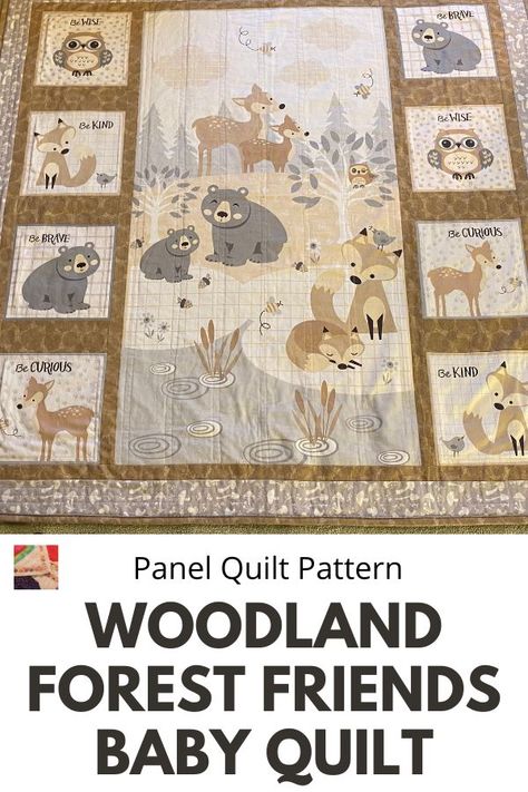 Woodsy Quilt Patterns, Woodland Animal Quilt Pattern, Woodland Baby Quilt Pattern, Woodland Creatures Quilt, Woodland Animals Quilt, Woodland Friends Nursery, Baby Quilt Ideas, Forest Animals Quilt Patterns, Woodland Baby Quilt Boy