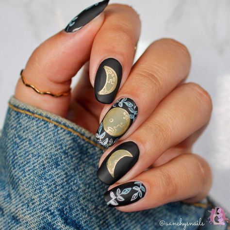 Shoot for the moon! Crystal Moon (m119) was originally released as a bonus gift with our February 2020 Mani x Me subscription box. Bold lunar phases and minimalist geometric patterns work beautifully with an earthy, bohemian design. This stamping plate brings a dreamy, minimalist vibe to any manicure.  We love to hear from you! Show us your beautiful manicure, give us a shout out on Instagram, and let us know what you think in the review section below! Earthy Bohemian, Shoot For The Moon, Boho Nails, Witchy Nails, Lunar Phases, Moon Nails, Goth Nails, Crystal Moon, Nail Stamping Plates