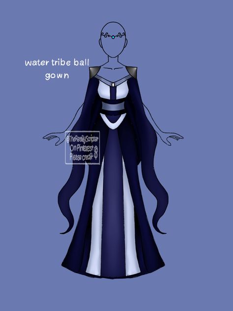 Water Tribe Outfits Female, Avatar Outfits Water Tribe, Avatar The Last Airbender Clothes Design, Atla Oc Water Tribe, Waterbender Outfit, Avatar Oc Waterbender, Water Bending Outfit, Water Tribe Oc, Water Personality