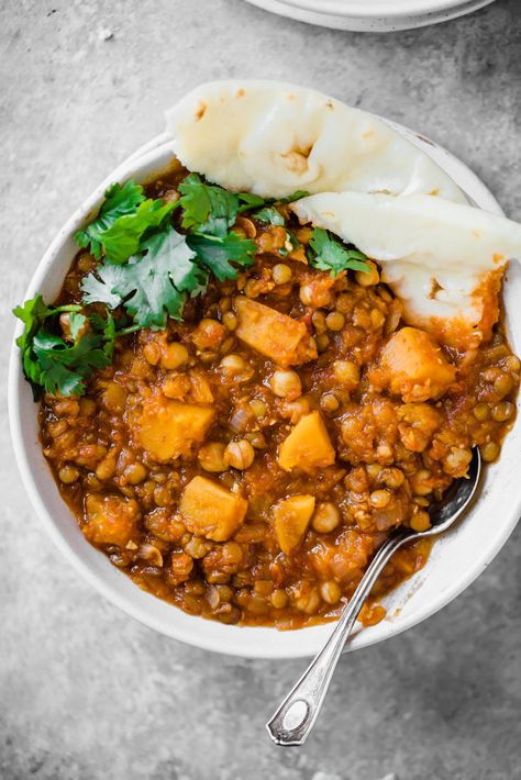 Morrocan Stew, Squash And Lentils, Chickpea Lentil, Moroccan Stew, Vegetarian Stew, Ambitious Kitchen, Lentil Stew, Moroccan Food, Diet Vegetarian