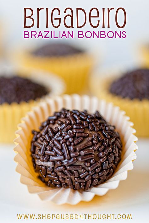 Brazilian Truffles, Bonbons Recipe, Brazilian Brigadeiro, Brigadeiro Recipe, Brazilian Chocolate, Brazil Food, Brazilian Desserts, Chocolate Bonbons, Brazilian Dishes