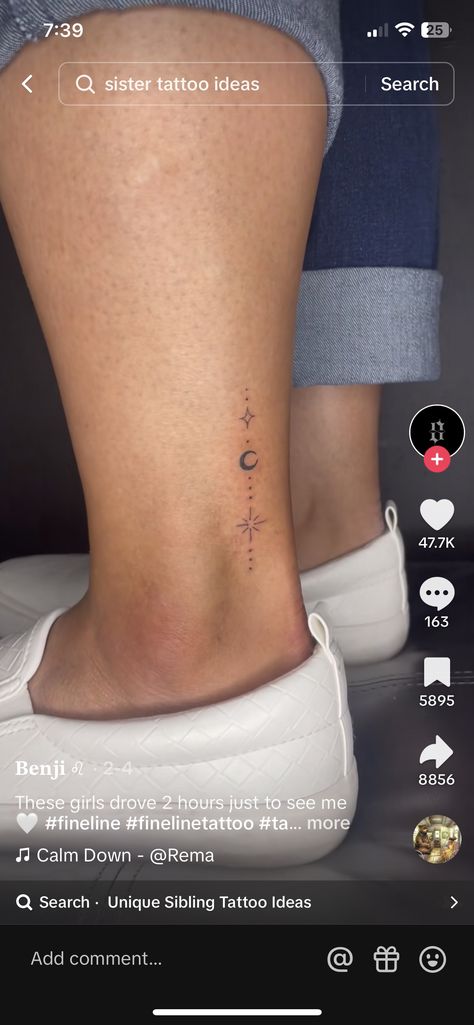 Siblings Tattoo, Minimal Tattoo Design, Sister Tattoo, Girls Driving, Sibling Tattoos, Fine Line Tattoo, Line Tattoo, Sister Tattoos, Fine Line Tattoos