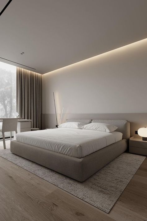 2024's best luxurious bedroom ideas are here! Discover how to create a timeless and elegant space that you'll love Minimal Bedroom Interior, Bedroom Hacks, Minimal Bedroom, Interior Minimalista, Bay House, Minimalism Interior, Architecture Interior Design, Contemporary Bedroom, Home Room Design