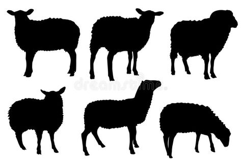 Show Sheep Silhouette, Sheep Silhouette, Sheep Drawing, Christmas Program, Sheep And Lamb, Animal Pattern, Christmas Animals, Vector Graphics, Paper Projects