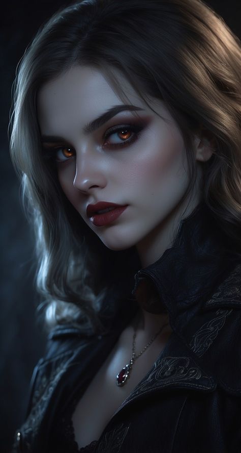 Red Eyes Vampire, Black Vampire Art, Get Fuller Lips Naturally, Vampire Female, Black Hair Red Eyes, Modern Vampire, Vampire Portrait, Fuller Lips Naturally, Vampire Vibes