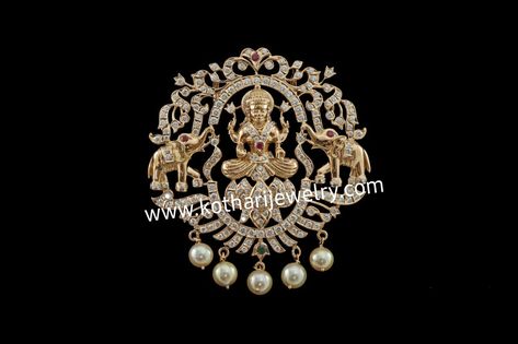 Diamond Lakshmi Pendant, Lakshmi Lockets Jewellery, Gaja Lakshmi, Dollar Chain, Thali Chain, Mala Designs, Diamond Jhumkas, Diamond Jewlery, Diamond Gold Earrings