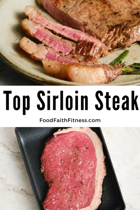 Learn how to cook top sirloin steak in the oven. It comes out with a beautiful sear and a melt-in-your mouth texture that is delicious and tender. Sirloin Steak In The Oven, Sirloin Steak Recipes Oven, Top Sirloin Steak Recipe, Steak In The Oven, Cuts Of Steak, Sirloin Steak Recipes, Fast Healthy Dinner, Grilled Vegetable Salads, Steak In Oven