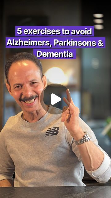 Dr. Mickey Mehta | 5 exercises for 5 lobes of your brain to Prevent Alzheimer’s, Avoid Parkinson’s, and Avert Dementia!  It can boost your focus and sharpen... | Instagram Preventing Alzheimers, Parkinson Exercises, Parkinsons Exercises, Alzheimer's Prevention, Brain Gym Exercises, Parkinsons Awareness, Workplace Wellness, Brain Exercise, Cool Yoga Poses