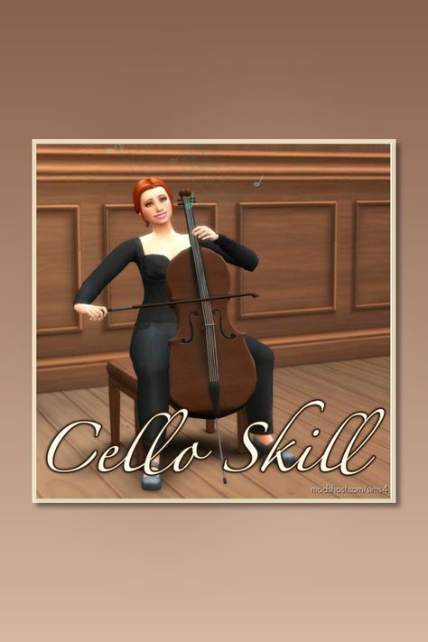 Cello Skill for Sims 4 at ModsHost! This new mod adds a Cello Skill, with customers like and dislike, and the ability to write and license songs! Your Sims can now learn music from the Folk, Contemporary, and Classical genres, as well as Orchestral Excerpts. One low-poly object is included, with 5 swatches, and custom audio files for every stage of this... #game #sims4cc #mods #gaming #videogames #sims Sims 4 Orchestra Cc, Sims Instrument Cc, Sims 4 Beatles Cc, Sims 4 Instrument Mod, Sims 4 Musical Instruments Cc, Sims 4 Instruments, Sims 4 Cc Skills, Sims 4 Cc Violin, Sims 4 Theatre Cc