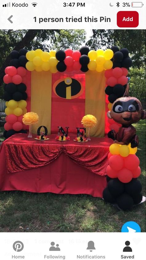 Incredible Birthday Party, Incredibles Birthday Party, Bday Party Kids, Boys 1st Birthday Party Ideas, Baby Boy 1st Birthday Party, Jack And Jack, Baby Birthday Party, 1st Birthdays, 4th Birthday Parties