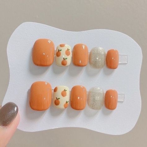 Bt21 Nails, Orange Nail Art Designs, Kutek Disney, Fake Nails Designs, Art Deco Nails, Cute Simple Nails, Anime Nails, Cute Nail Art Designs, Nails Now