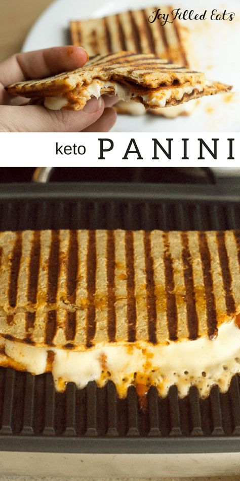 Keto Panini - It's easier than you think to make a delicious hot panini sandwich! I couldn't make just one panini recipe. So I'm sharing my favorite two with you. Turkey Cheddar Chipotle Panini & Pepperoni Pizza Panini. Low Carb, Grain-Free, Gluten-Free, THM S. #keto #lowcarb #grainfree #glutenfree Panini Filling Ideas, Keto Panini Recipes, Simple Panini Recipes, Healthy Panini Recipes Clean Eating, Keto Panini Bread, Gluten Free Panini Bread, Sweet Panini Recipes, Keto Panini, Low Carb Panini