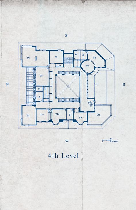 Keyhouse Manor Blueprints 05 - Forth Level Locke And Key House Floorplan, Lock And Key House, Keyhouse Manor, Manor Blueprints, Locke And Key House, Manor Floor Plan, Locke And Key, Castle Parts, Key House