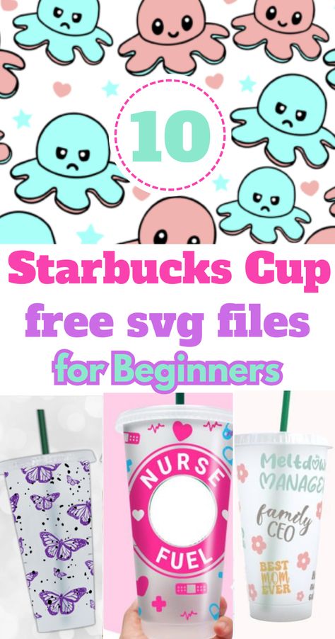 Brighten your coffee routine with these enchanting Starbucks cup wrap SVG files! These delightful designs bring a touch of magic to your daily brew. Easy to use with Cricut, these free templates transform your tumbler into a whimsical wonder. Perfect for Disney fans of all ages. Diy Octopus, Starbucks Cup Wrap Svg, Starbucks Cup Wrap, Svg Starbucks Cup, Starbucks Wrap Svg, Starbucks Cup Design, Starbucks Wrap, Cup Wrap Svg, Pink Store