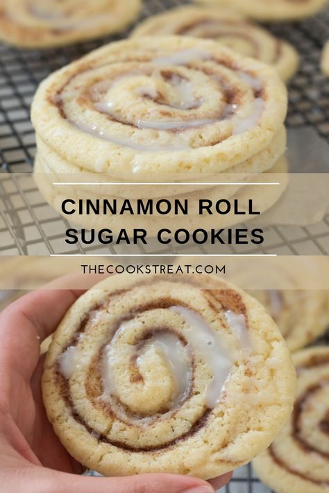 Cinnamon Roll Sugar Cookies, Cinnamon Sugar Cookies, Cinnamon Roll Cookies, Rolled Sugar Cookies, Chewy Sugar Cookies, Roll Cookies, Soft Sugar Cookies, Recipes Christmas, Oreo Dessert