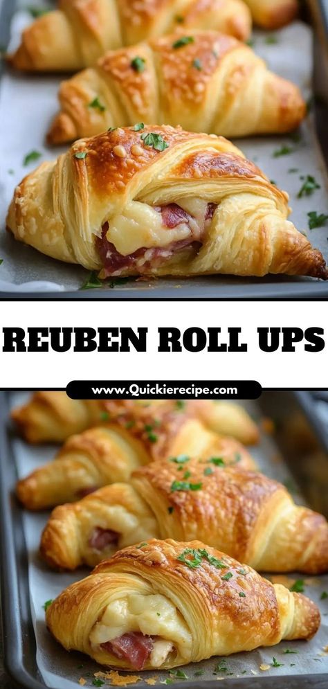 Crispy, savory, and packed with classic Reuben flavors, these Reuben Roll Ups are a fun twist on the traditional sandwich. They’re the perfect appetizer or snack! Ingredients: 8 egg roll wrappers 1 cup cooked corned beef, chopped 1 cup sauerkraut 1/2 cup Swiss cheese, shredded A crispy, flavorful roll-up that’s perfect for Reuben lovers Recipes Using Egg Roll Wrappers, Classic Reuben Sandwich, Reuben Recipe, Reuben Sandwich Classic, Easy Crescent Rolls, Beef Appetizers, Cooking Corned Beef, Corned Beef Recipes, Reuben Sandwich