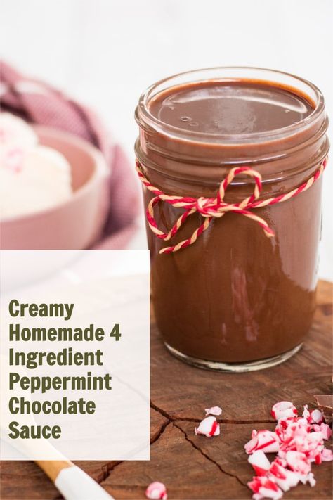 The cool taste of peppermint combines with a simple yet rich creamy chocolate sauce for a dip into elegance with this Chocolate Peppermint Sauce which is just perfect for the season. Spoon over ice cream or sponge cake, or use in any recipe that calls for the most decadent of chocolate sauces. Or spoon it straight from the jar, no judgment here!! Peppermint Mocha Sauce, Peppermint Sauce, Hot Chocolate Fudge Sauce, Peppermint Syrup For Coffee, Chocolate Sauce With Cocoa Powder, Hot Chocolate Sauce For Ice Cream, Peppermint Coffee Creamer, Homemade Peppermint Mocha, Peppermint Mocha Creamer