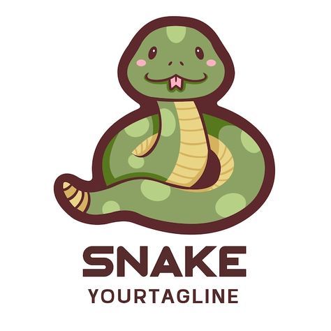 Cartoon Snake Tattoo, Cute Snake Illustration, Snake Illustration Cute, Snake Cartoon Drawing, Cute Snake Cartoon, Snake Illustration Design, Cute Snake Art, Snake Character Design, Cute Snake Drawing