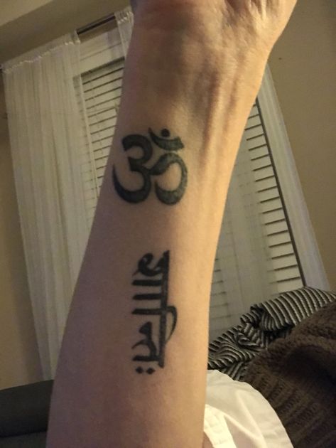 OHM and Shanti tattoo Shanti Tattoo, Ohm Symbol Tattoo, Ohm Sign, Tattoo Emo, Ohm Tattoo, Ohm Symbol, Om Tattoo, Insta Icon, Symbol Tattoos