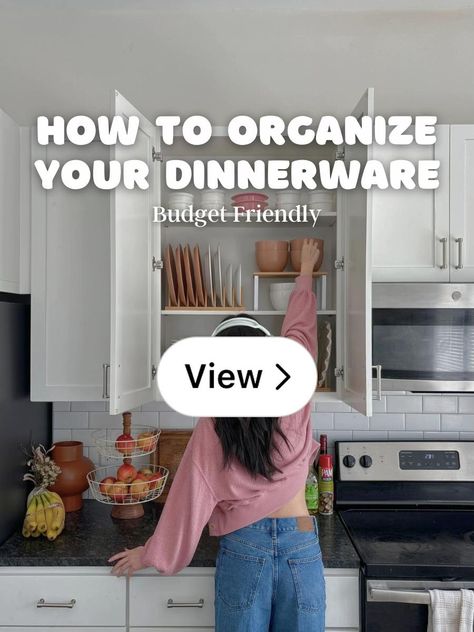 Lemon8 · How To Organize Your Dinnerware 🫶🏻 · @emelinechang Back Angel, Plate Racks, Kitchen Dinnerware, How To Organize, Open App, Kitchen Cabinet, Welcome Back, Placemats, Dinnerware