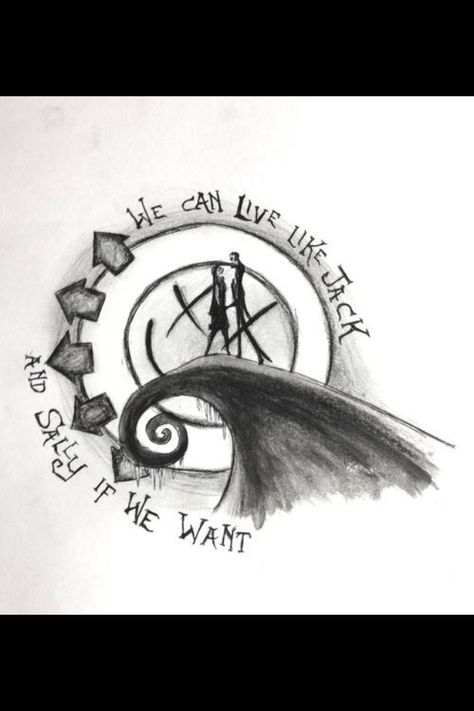 We can live like jack and Sally tattoo love Sally Silhouette, Miss You Blink 182, Blink 182 Tattoo, Blink 182 Lyrics, Jack Y Sally, Nightmare Before Christmas Tattoo, Christmas Tattoo, Full Picture, Jack And Sally