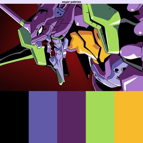 Eva 01 neon genesis evangelion color palette Rei Ayanami Color Palette, Neon Genesis Evangelion 01, Neon Genesis Evangelion Color Palette, Evangelion Color Palette, Robot Color Palette, Neon Genesis Evangelion Nails, Toxic Color Palette, Evangelion Nails, Punk Color Palette