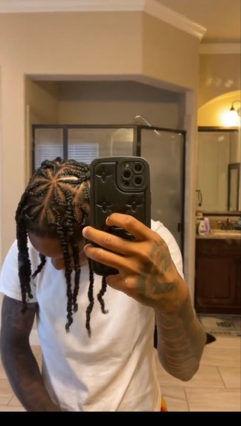 Stud Braids Hairstyles, Men Hairstyles Long Hair, Stud Braid Hairstyles, Jazz Hairstyles, Plaits Braids Men, Hard Hairstyles, Male Braid Styles, Braids Black Men, Stud Hairstyles