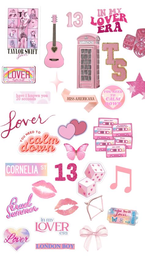 Loverrrr 💕 Taylor Swift Design For Scrapbook, Aesthetic Stickers Printable Taylor Swift, Lover Taylor Swift Aesthetic Stickers, Lover Collage Taylor Swift, Lover Sticker Taylor Swift, Taylor Swift Printable Stickers, Taylor Swift Aesthetic Stickers, Taylor Swift Clipart, Taylor Swift Stickers Printable