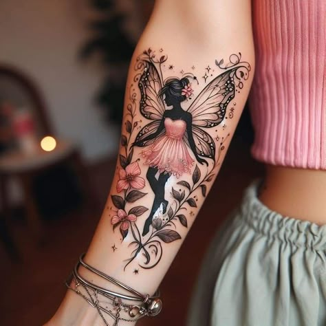 Fairy Sleeve Tattoo, Girly Aesthetics, Hand Tattoo Ideas, Beach Breakfast, Nature Nails, Breakfast Birthday, Beautiful Tattoos For Women, Fairy Tattoo Designs, Tattoos For Women Flowers