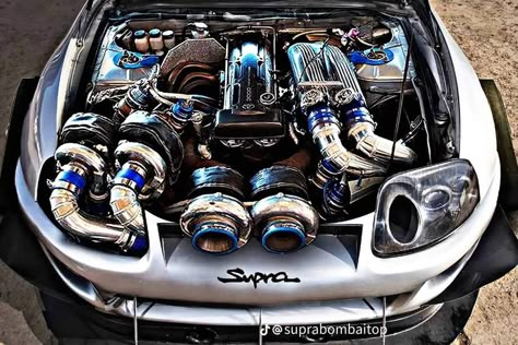 Turbo Engine Wallpaper, Supra Turbo, Ford Festiva, Modded Cars, Car Hub, Jdm Engines, Slammed Cars, Supra Mk4, Toyota Supra Mk4