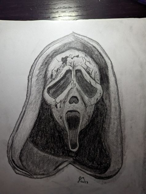 Scream 6 ghostface pencil drawing Scream 6 Ghostface, Scream 6, Art Inspiration Drawing, Pencil Drawing, Scream, Pencil Drawings, Art Inspiration, Pencil, Drawings