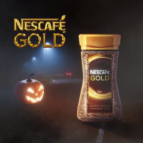 Nescafe Gold Halloween ad Social media Ads Creative Ads Halloween Ads Design, Halloween Social Media Posts, Halloween Creative Ads, Food Market Design, Halloween Ads, Nescafe Gold, Gold Halloween, Halloween Social, Business Branding Design