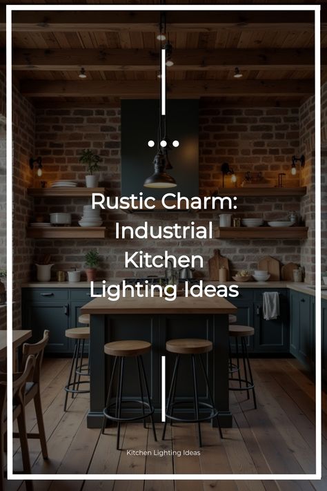 Farmhouse kitchen with vintage industrial track lighting Kitchen Lighting Inspiration, Kitchen Track Lighting, Rustic Track Lighting, Track Lighting Kitchen, Kitchen Lighting Ideas, Industrial Kitchen Lighting, Industrial Ceiling, Pot Lights, Kitchen Ceiling Lights