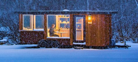 11 Tiny Homes Under $50K You Can Buy Right Now Tiny Home Cost, Arched Cabin, Normal House, Entry Doors With Glass, Vertical Siding, Tiny House Community, Winter Cabin, Tiny Houses For Sale, Tiny House On Wheels