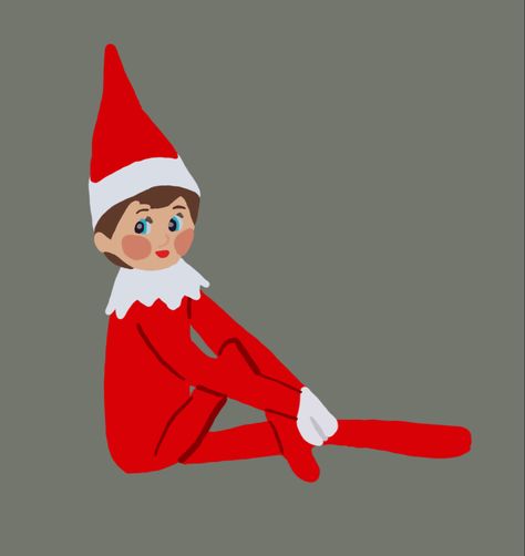 Elf On The Shelf Cartoon, Elf On The Shelf Illustration, Elf On The Shelf Stickers, Elf On The Shelf Painting, Elf Pfp, Elf On The Shelf Easy, Wedding Napkin Folding, Elf Is Back Ideas, Thanksgiving Napkin Folds